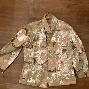 Make art not war from Barney’s size S/M camo jacket